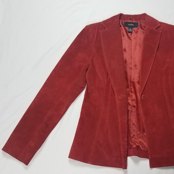 Alfani Jackets & Blazers - Alfani Genuine Leather Suede Rust Leather Jacket